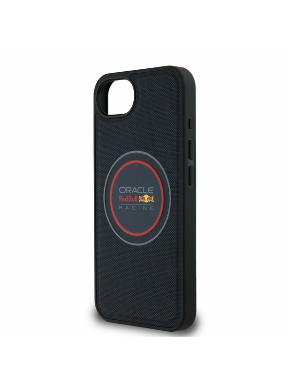 Oracle Red Bull Racing Red Bull PU кожен червен пръстен MagSafe заден калъф за iPhone 16e Navy