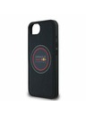 Oracle Red Bull Racing Red Bull PU кожен червен пръстен MagSafe заден калъф за iPhone 16e Navy