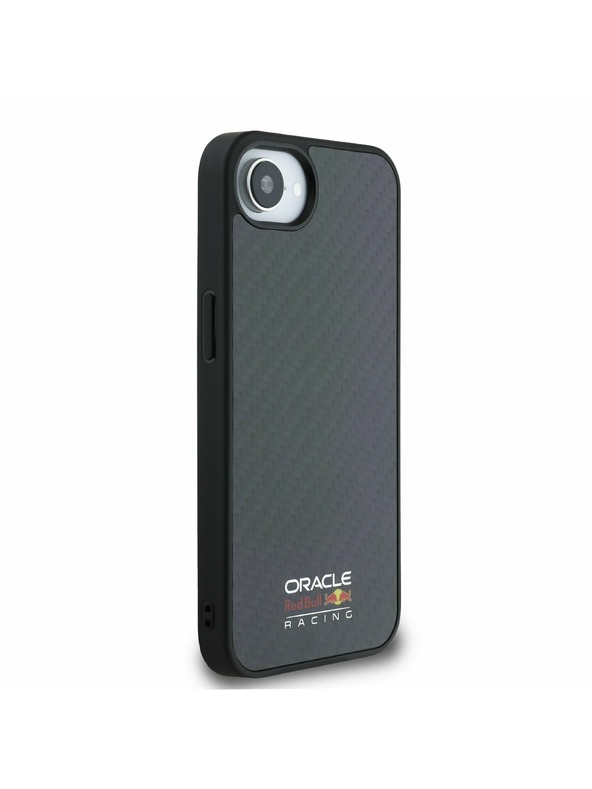 Oracle Red Bull Racing Red Bull Carbon лъскав лого MagSafe заден калъф за iPhone 16e Black