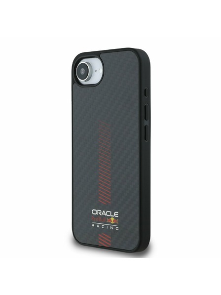 Oracle Red Bull Racing Red Bull Carbon Powerbar MagSafe заден калъф за iPhone 16e Black
