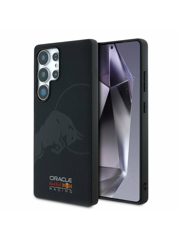 Oracle Red Bull Racing Red Bull кожен мрежест калъф с дебосиран лого MagSafe за Samsung Galaxy S25 Ultra Navy