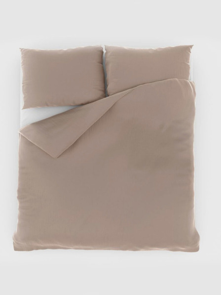 Kvalitex Френско муселиново спално бельо 240x220, 70x90cm бежово Qualitex