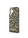 Karl Lagerfeld Karl Lagerfeld IML Leopard MagSafe Заден Кейс за iPhone 16 Кафяв