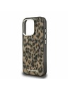 Karl Lagerfeld Karl Lagerfeld IML Leopard MagSafe Заден Кейс за iPhone 16 Pro Кафяв