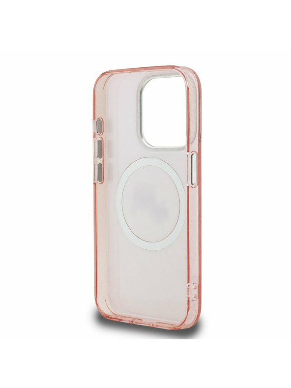 Karl Lagerfeld Karl Lagerfeld IML K&CH Heads Repeated Logo MagSafe Заден Кейс за iPhone 15 Pro Розов