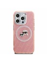 Karl Lagerfeld Karl Lagerfeld IML K&CH Heads Repeated Logo MagSafe Заден Кейс за iPhone 15 Pro Max Розов