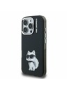 Karl Lagerfeld Karl Lagerfeld IML Aquarelle Choupette Заден Кейс за iPhone 16 Pro Черен