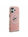 Karl Lagerfeld Karl Lagerfeld IML K&CH Heads Repeated Logo MagSafe Заден Кейс за iPhone 16 Розов