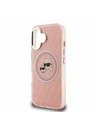 Karl Lagerfeld Karl Lagerfeld IML K&CH Heads Repeated Logo MagSafe Заден Кейс за iPhone 16 Розов
