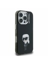 Karl Lagerfeld Karl Lagerfeld IML Aquarelle Karl Заден Кейс за iPhone 16 Pro Max Черен