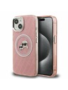 Karl Lagerfeld Karl Lagerfeld IML K&CH Heads Repeated Logo MagSafe Заден Калъф за iPhone 15 Pink