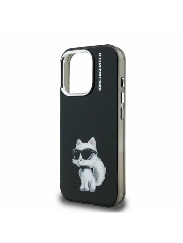 Karl Lagerfeld Karl Lagerfeld IML Aquarelle Choupette Заден Калъф за iPhone 15 Pro Max Black