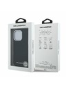 Karl Lagerfeld Karl Lagerfeld Grained PU Repeated Logo MagSafe Заден Калъф за iPhone 16 Pro Black
