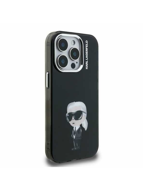 Karl Lagerfeld Karl Lagerfeld IML Aquarelle Karl Заден Калъф за iPhone 15 Pro Black