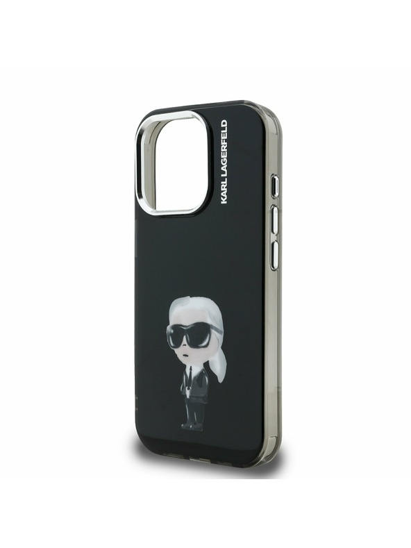 Karl Lagerfeld Karl Lagerfeld IML Aquarelle Karl Заден Калъф за iPhone 15 Pro Black