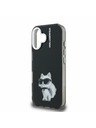 Karl Lagerfeld Karl Lagerfeld IML Aquarelle Choupette Заден Калъф за iPhone 16 Black