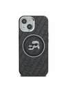 Karl Lagerfeld Karl Lagerfeld IML K&CH Heads Repeated Logo MagSafe Заден Калъф за iPhone 15 Black