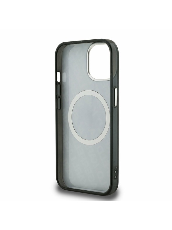 Karl Lagerfeld Karl Lagerfeld IML K&CH Heads Repeated Logo MagSafe Заден Калъф за iPhone 15 Black