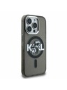 Karl Lagerfeld Karl Lagerfeld IML Glitter Karl and Choupette Sketch MagSafe Заден Калъф за iPhone 15 Pro Black