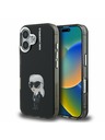 Karl Lagerfeld Karl Lagerfeld IML Aquarelle Karl Заден Калъф за iPhone 16 Black