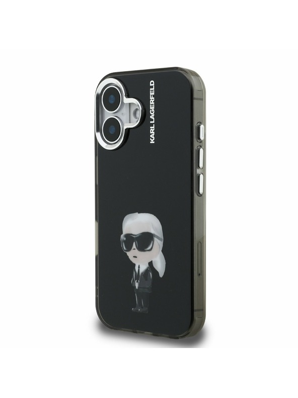 Karl Lagerfeld Karl Lagerfeld IML Aquarelle Karl Заден Калъф за iPhone 16 Black