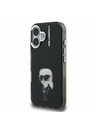 Karl Lagerfeld Karl Lagerfeld IML Aquarelle Karl Заден Калъф за iPhone 16 Black