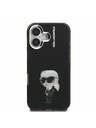 Karl Lagerfeld Karl Lagerfeld IML Aquarelle Karl Заден Калъф за iPhone 16 Black