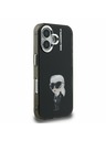 Karl Lagerfeld Karl Lagerfeld IML Aquarelle Karl Заден Калъф за iPhone 16 Black