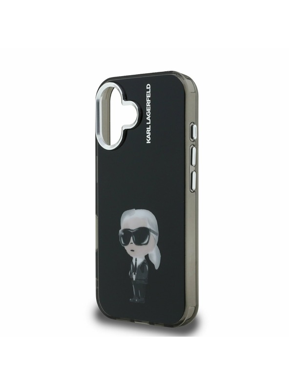 Karl Lagerfeld Karl Lagerfeld IML Aquarelle Karl Заден Калъф за iPhone 16 Black