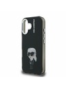 Karl Lagerfeld Karl Lagerfeld IML Aquarelle Karl Заден Калъф за iPhone 16 Black