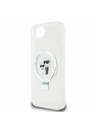 Karl Lagerfeld Karl Lagerfeld Ringstand Karl and Choupette MagSafe Заден Калъф за iPhone 16e White