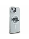 Karl Lagerfeld Karl Lagerfeld IML Брокат Карл и Шупет Скица MagSafe Заден Капак за iPhone 15 Прозрачен