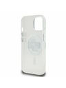Karl Lagerfeld Karl Lagerfeld IML Брокат Карл и Шупет Скица MagSafe Заден Капак за iPhone 15 Прозрачен