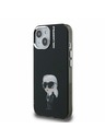 Karl Lagerfeld Karl Lagerfeld IML Акварел Карл Заден Капак за iPhone 15 Черен