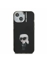 Karl Lagerfeld Karl Lagerfeld IML Акварел Карл Заден Капак за iPhone 15 Черен