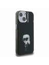 Karl Lagerfeld Karl Lagerfeld IML Акварел Карл Заден Капак за iPhone 15 Черен