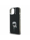 Karl Lagerfeld Karl Lagerfeld IML Акварел Карл Заден Капак за iPhone 15 Черен