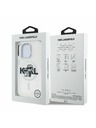 Karl Lagerfeld Karl Lagerfeld IML Брокат Карл и Шупет Скица MagSafe Заден Капак за iPhone 15 Pro Прозрачен