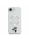 Karl Lagerfeld Karl Lagerfeld IML Карл и Шупет MagSafe Заден Капак за iPhone 16e Прозрачен