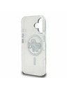 Karl Lagerfeld Karl Lagerfeld IML Брокат Карл и Шупет Скица MagSafe Заден Капак за iPhone 16 Прозрачен