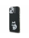 Karl Lagerfeld Karl Lagerfeld IML Акварел Шупет Заден Капак за iPhone 15 Черен