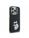 Karl Lagerfeld Karl Lagerfeld IML Акварел Choupette Заден Капак за iPhone 15 Pro - Черен