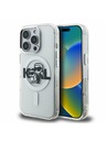 Karl Lagerfeld Karl Lagerfeld IML Брокат Karl и Choupette Скица MagSafe Заден Капак за iPhone 16 Pro Max - Прозрачен