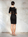 Edoti Дамски мини рокли с деколте и голи рамене - черни