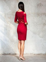 Edoti Дамски мини рокли с деколте и голи рамене - червени