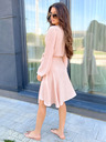 Edoti Елегантни дамски мини рокли BIANCA - пудрово розово
