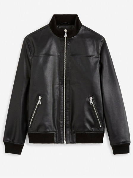 Celio Черно мъжко кожено яке Celio Gumati