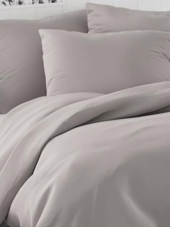 Kvalitex Сатенено френско спално бельо LUXURY COLLECTION 1+2, 200x200, 70x90 см светлосиво