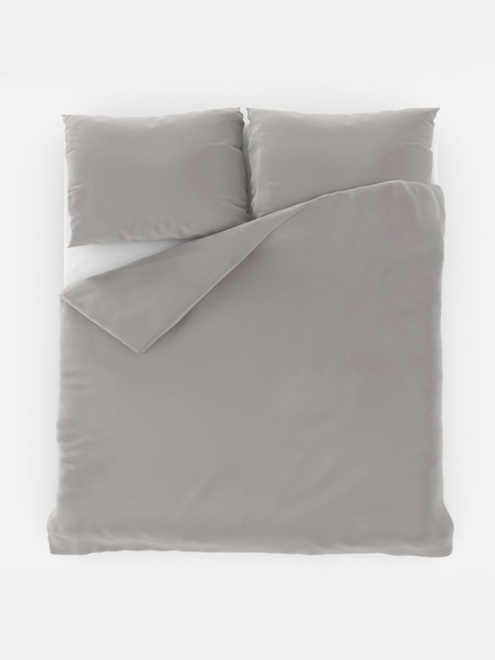Kvalitex Сатенено френско спално бельо LUXURY COLLECTION 1+2, 200x200, 70x90 см светлосиво
