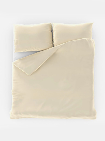 Kvalitex Сатенено френско удължено спално бельо LUXURY COLLECTION 1+2, 240x220, 70x90cm кремаво